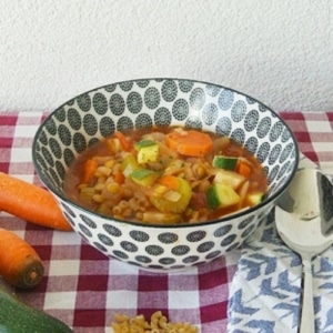 vegetarische minestrone soep