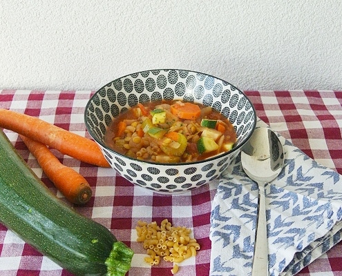vegetarische minestronesoep