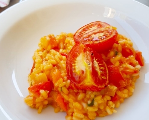 risotto met tomaat en paprika recept