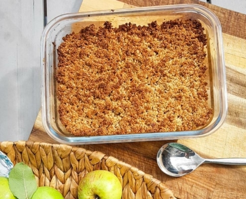 appel kruimel van havermout recept