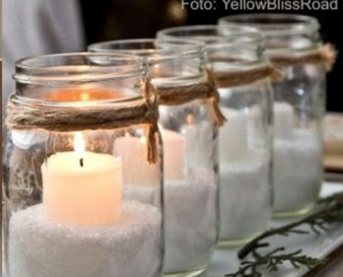 Gerecyclede advent kaarsen houders