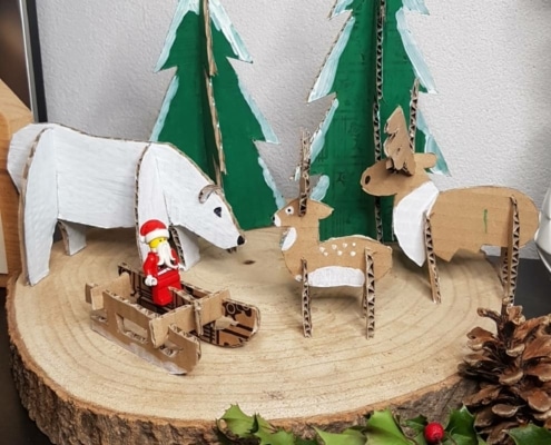 10 tofste kerstknutsels van gerecycled materiaal winter tafereel