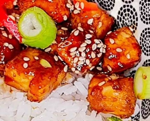 Krokante tofu met teriyakisaus header