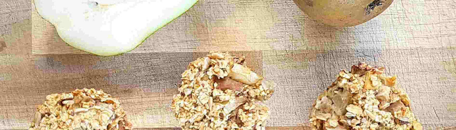 snelle havermoutmuffins met peer gezond ontbijt