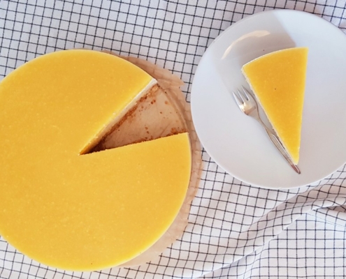 Vegan kwarktaart met mango