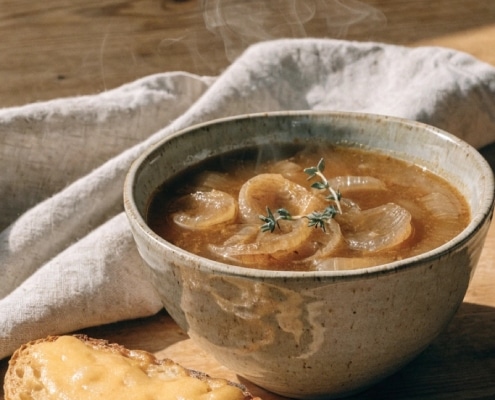 vegan franse uiensoep