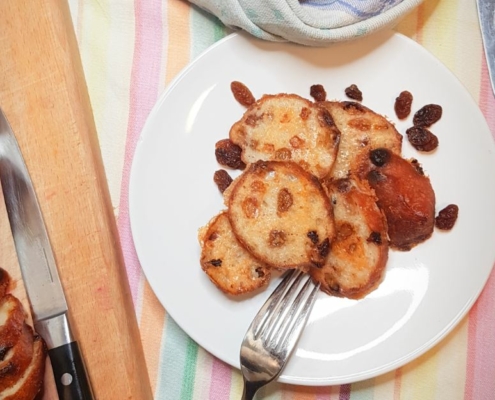 vegan wentelteefjes van oliebollen