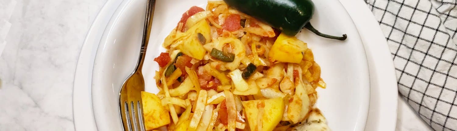 plantaardige aardappel curry