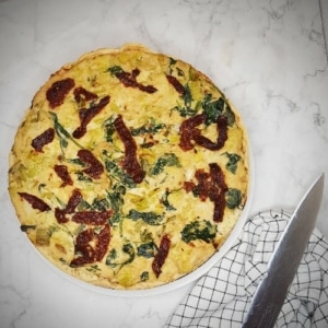 Quiche met romanesco en prei