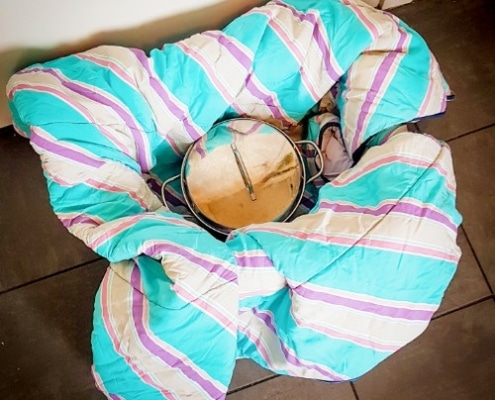 Gas besparen met een zelfgemaakte hooimadam