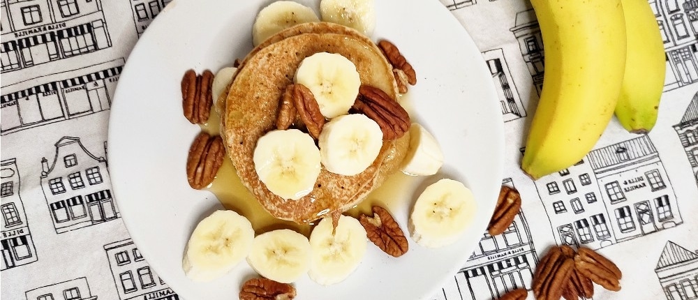 Luchtige-bananenpannenkoekjes-header-duurzamekeuzes Recept Luchtige bananenpannenkoekjes