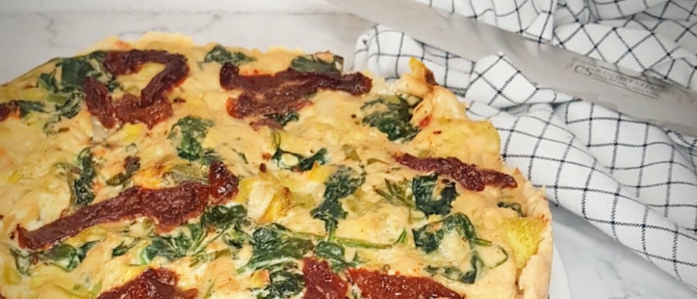 Quiche met romanesco en prei