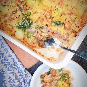 vegan pasta met prei en broccoli