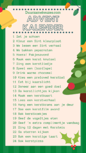 Activiteiten advent kalender