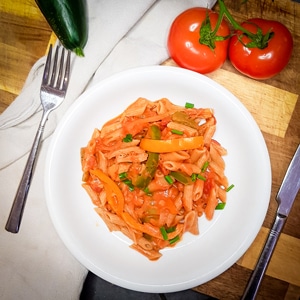 Cajun pasta met paprika