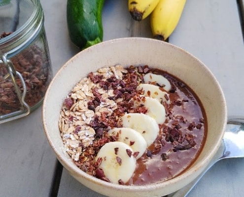 heerlijke smoothiebowl die je morgen wil eten choco smoothiebowl
