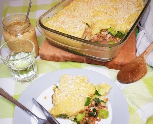 preischotel met linzen en walnoten