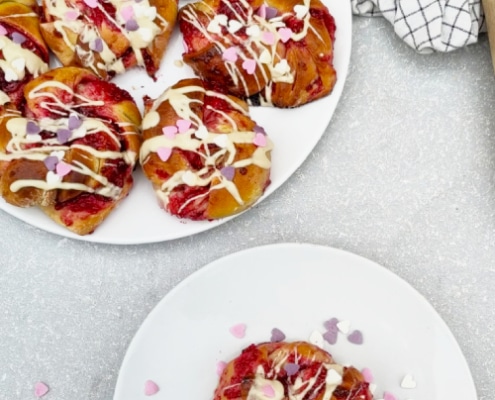 frambozen jam broodjes met witte chocolade