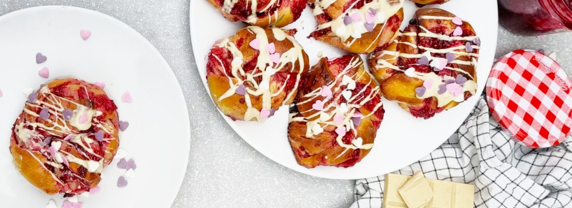 frambozen jam broodjes met witte chocolade