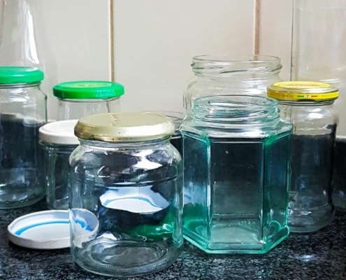 glazen potten in de vriezer gebruiken