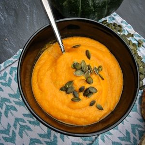 pompoensoep-2 Zoete kruidige pompoensoep
