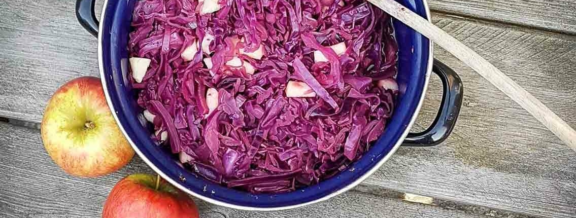 Rode kool met appel en marsala wijn