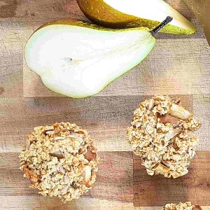 Snelle havermout muffins met peer