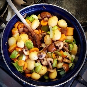 Stoofpotje met champignons en krieltjes