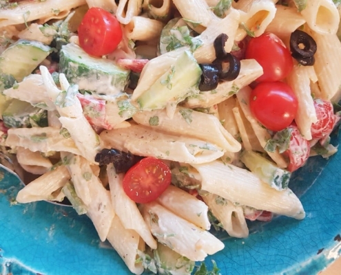 6 vegetarische recepten voor de vakantie: pastasalade