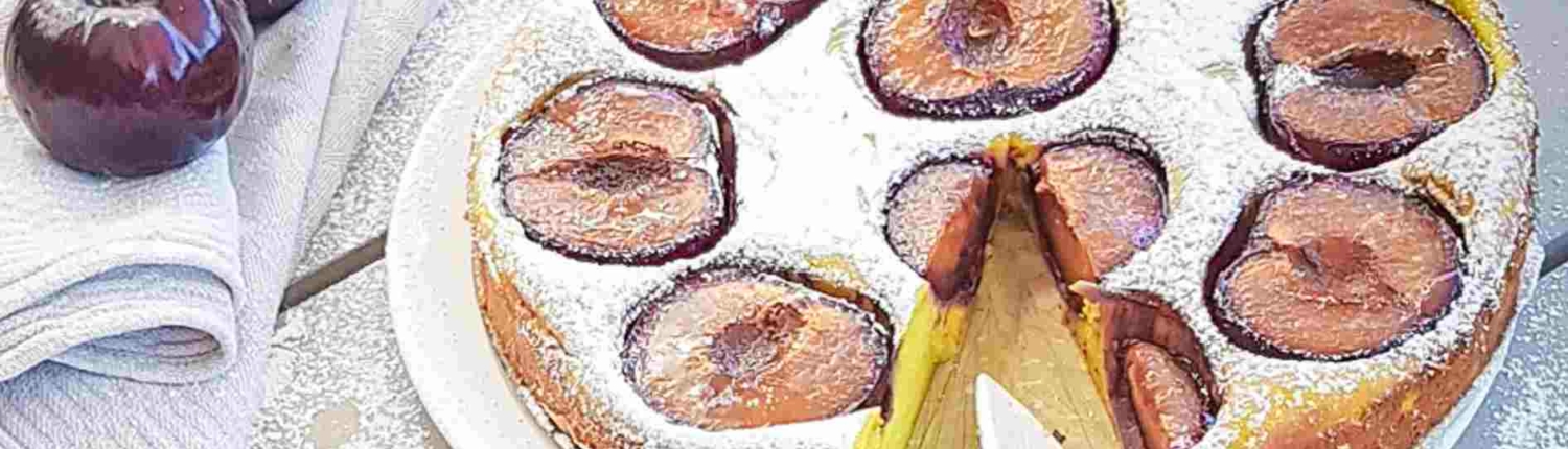 Vegan clafoutis met pruimen