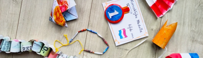 Gerecyclede Koningsdag accessoires