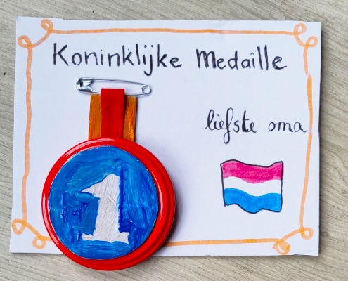 Koninklijke medaille van gerecycled materiaal