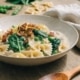 pasta met spinazie en erwten