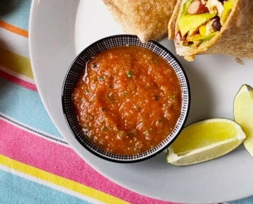 simpele tomatensalsa uit de blender