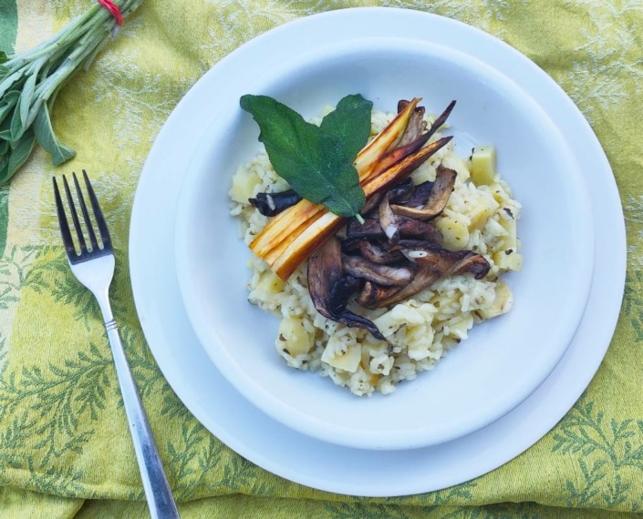 Risotto met pastinaak en gemengde paddenstoelen recept Risotto met pastinaak en gemengde paddenstoelen