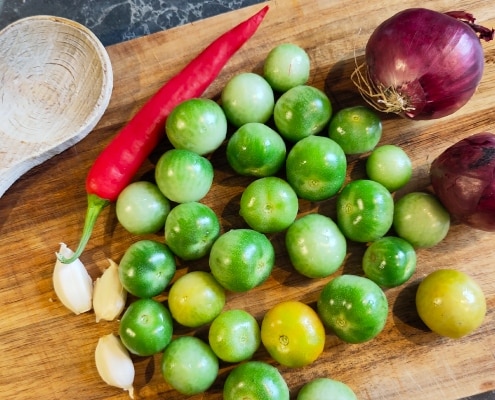 pittige chutney van groene tomaten