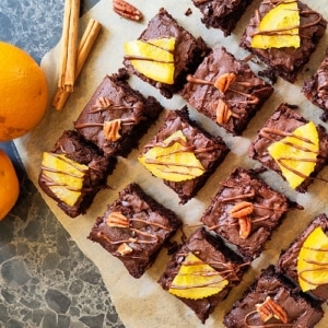 vegan brownies recept met kaneel en sinaasappel
