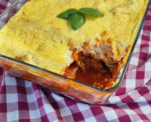 aubergine lasagne pasta recept vegetarisch