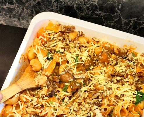 vegetarische recept pasta pompoensaus