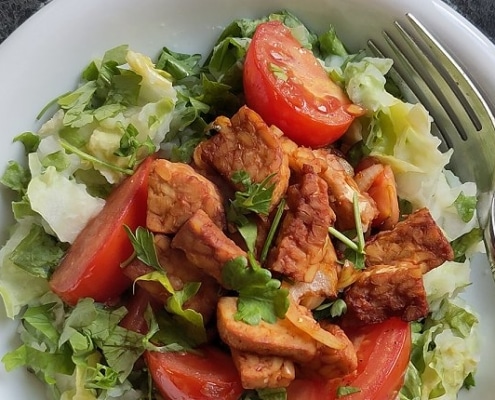 vegan bacon van tempeh recept