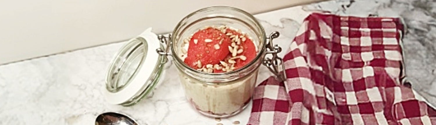 overnight oats met chai stoofpeer