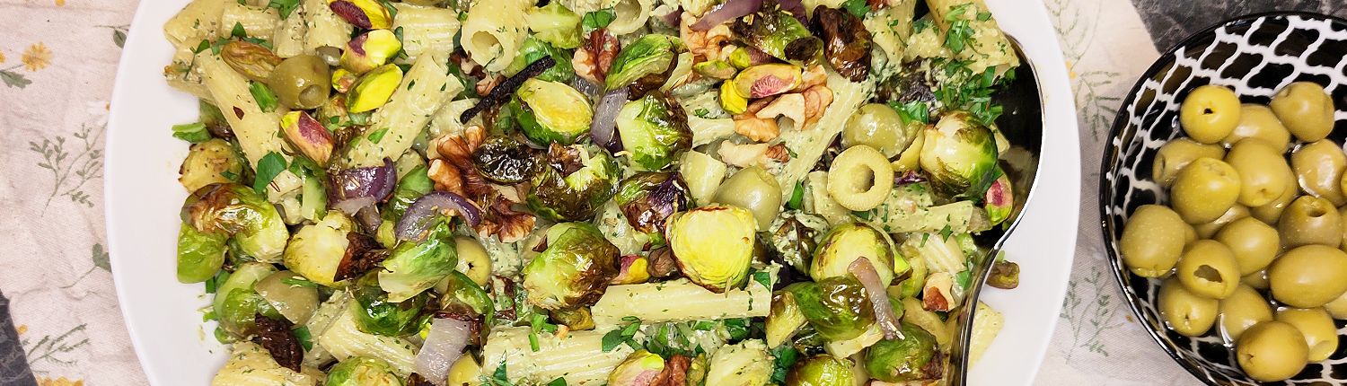 pasta met geroosterde spruiten recept