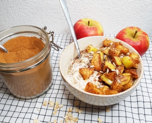 appel kaneel overnight oats ontbijt
