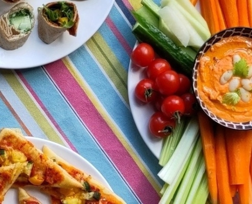 feestelijke plantaardige hapjes