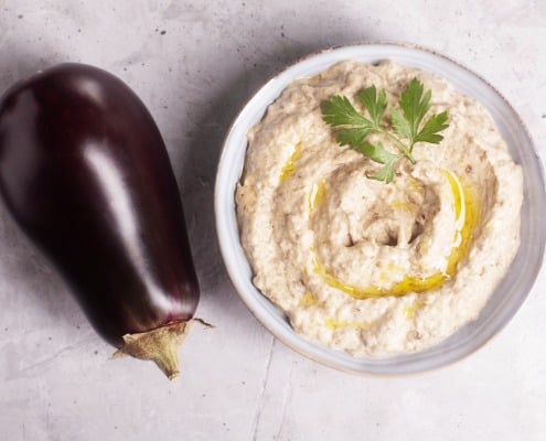 recept baba ganoush auberginedip
