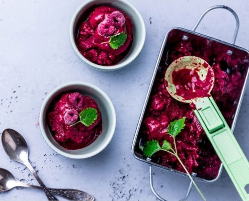 frambozen sorbet met pistache frambozen sorbet met pistache
