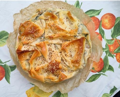 Vegan spanakopita met snijbiet recept