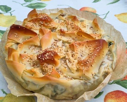 Vegan spanakopita met snijbiet